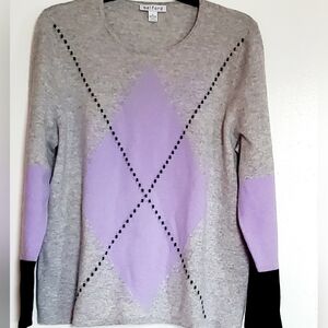 Belford Lavender and Gray Cashmere Women's Sweater